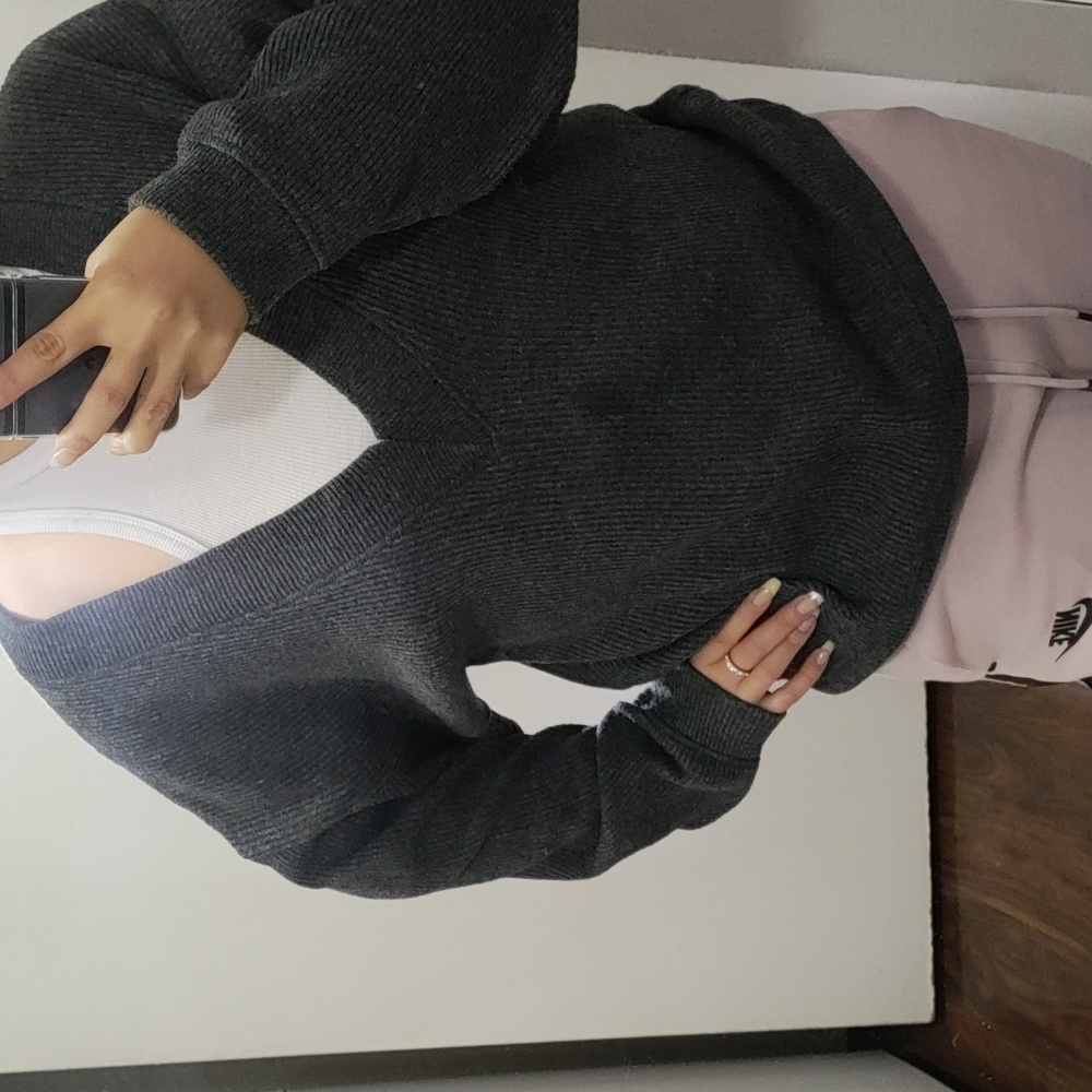 Grey v neck sweater